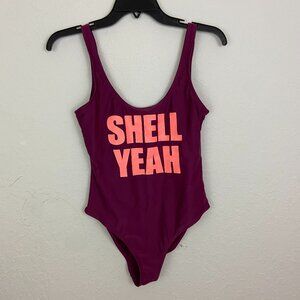 California Waves One Piece Red Swimsuit Clean